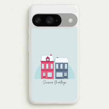Seasons Greetings Winter Townhouses Google Pixel 10 / 10 Pro Case