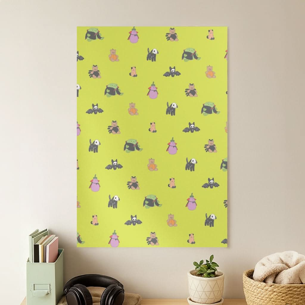 Halloween Plushies Pattern III - Halloween Poster
