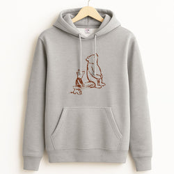 Winnie & Pig Unisex Grey Hoodie