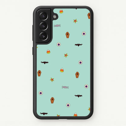 Minature Halloween Cartoons Pattern Galaxy S21FE Case