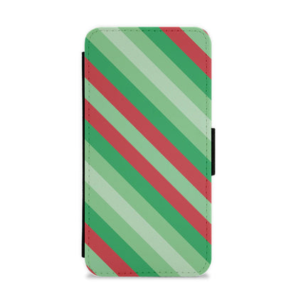 Wrapping Paper Green Pattern Flip / Wallet Phone Case