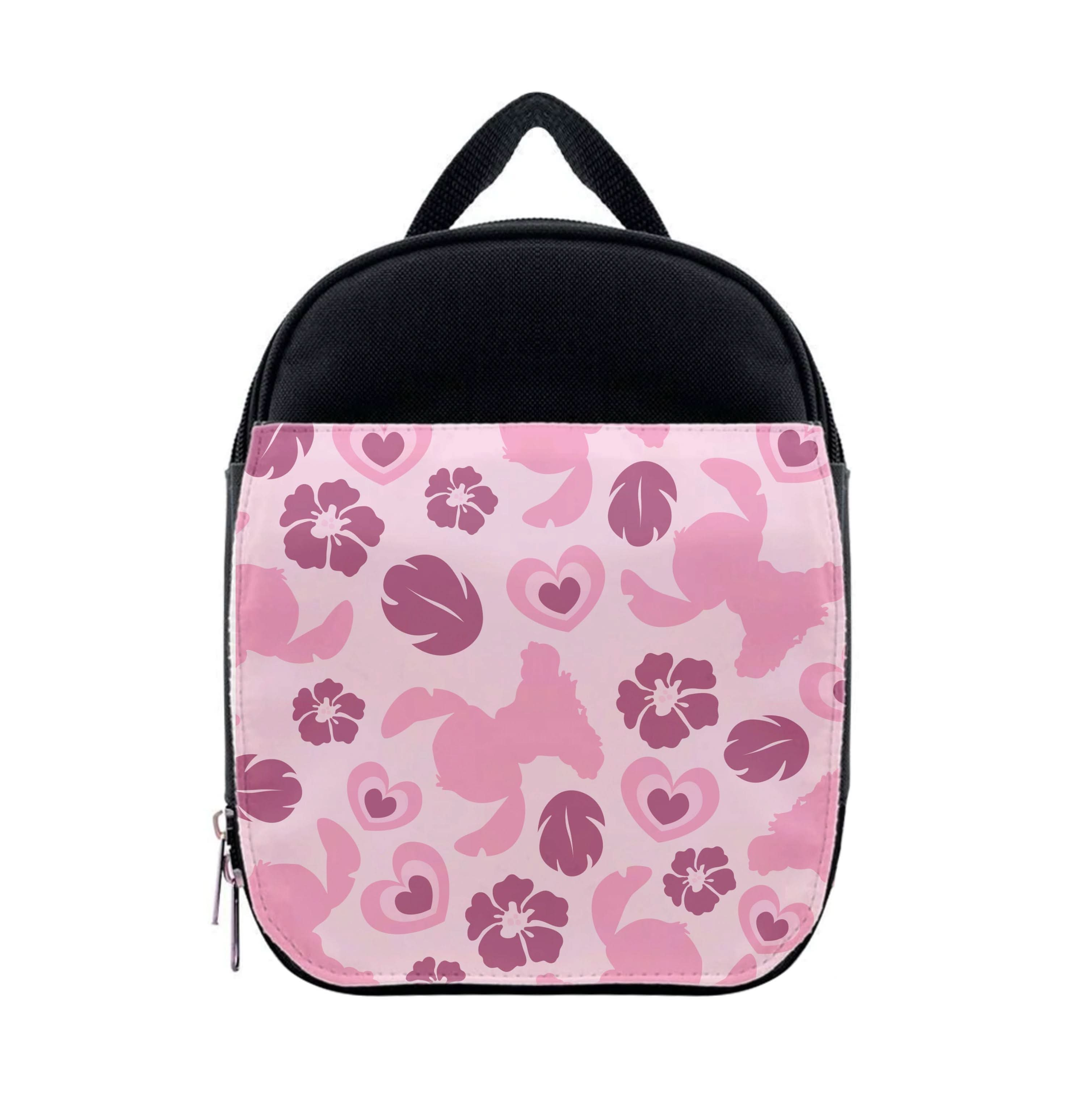 Pink Alien Silhouette Pattern Lunchbox