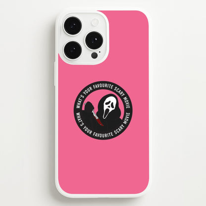 What's Your Favourite Scary Movie Badge iPhone 13 Pro Max Case