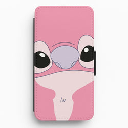 Cute Pink Alien Face Flip / Wallet Phone Case