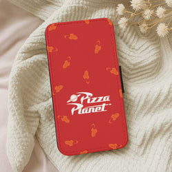 Pizza Planet Pattern  Leather Phone Case