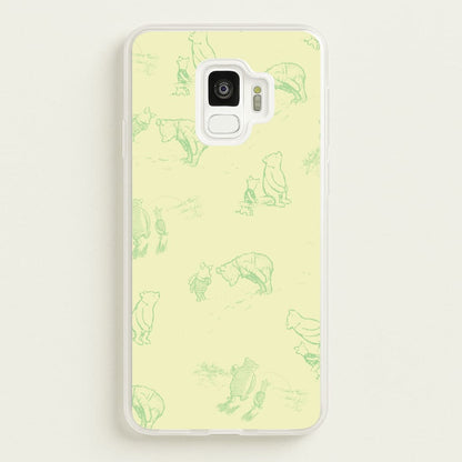 Sketched Winnie Pattern Galaxy S9 Case