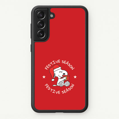 Cartoon Beagle Festive Season Galaxy S22 Case