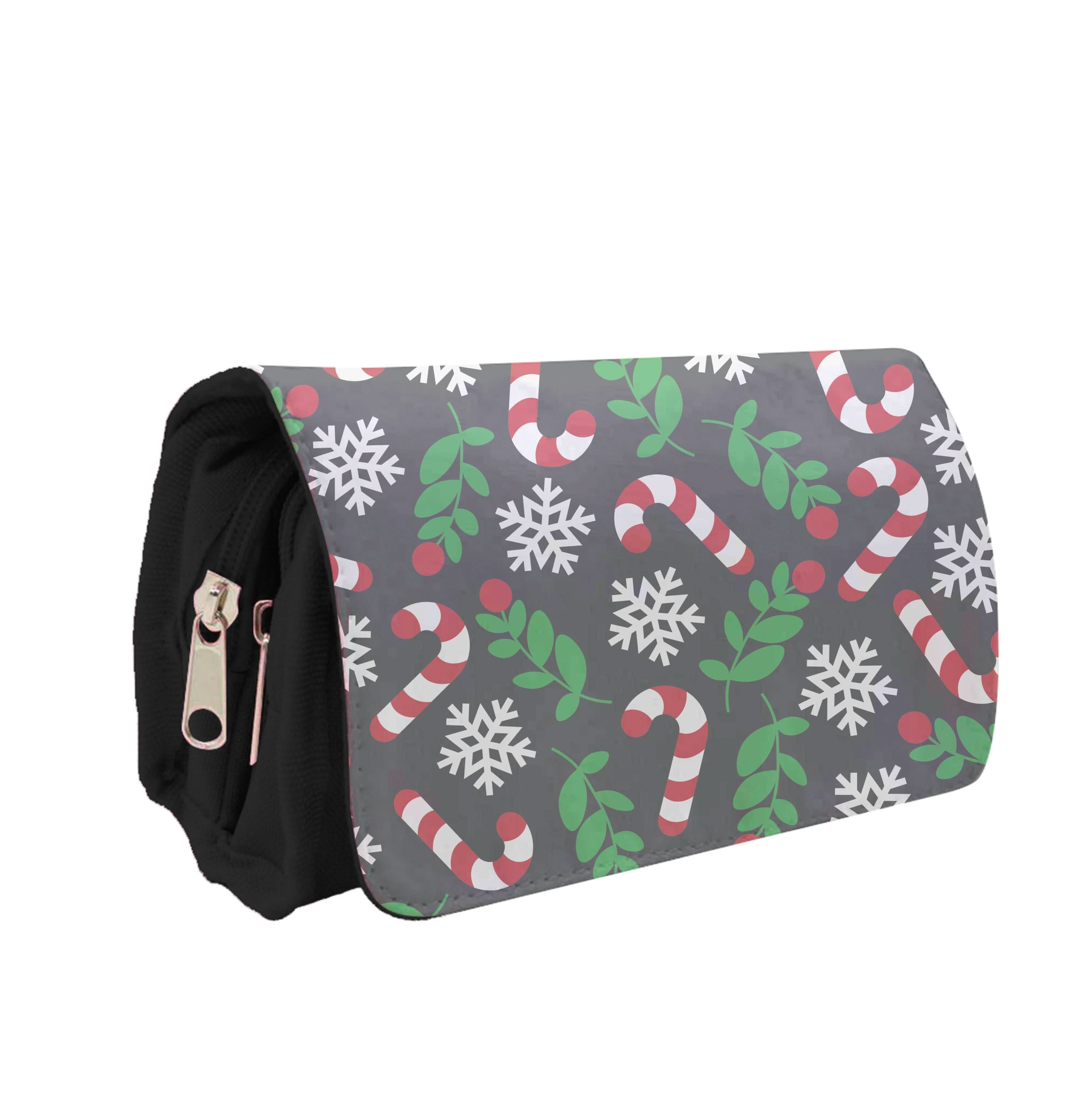 Snow Black Pattern Pencil Case