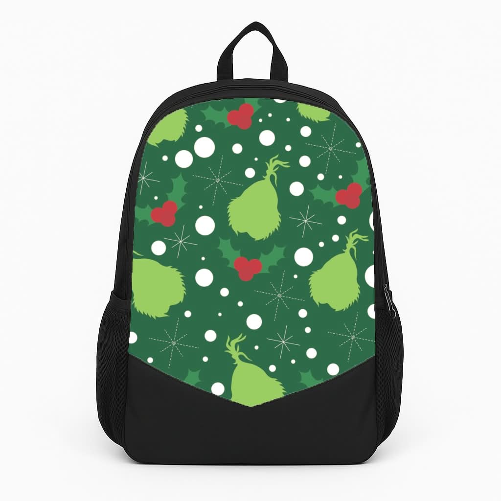 Green Creature Christmas Pattern Backpack