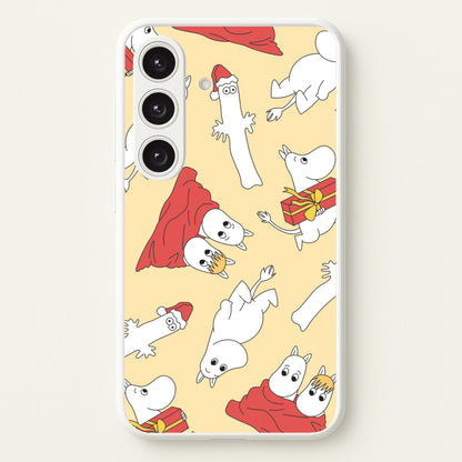 Christmas Mooms Pattern Galaxy S25 Plus Case