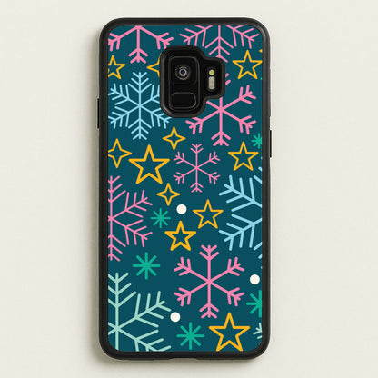 Colourful Christmas Symbols Pattern Galaxy S9 Case