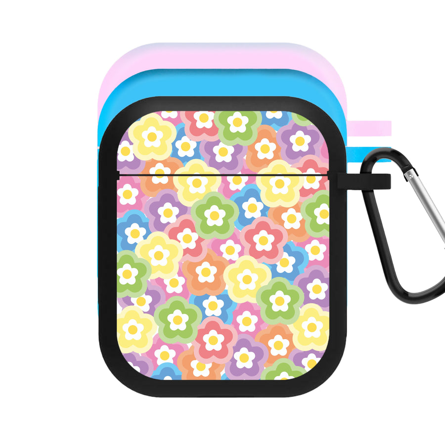 Psychedelic Flowers - Floral Patterns AirPods Case