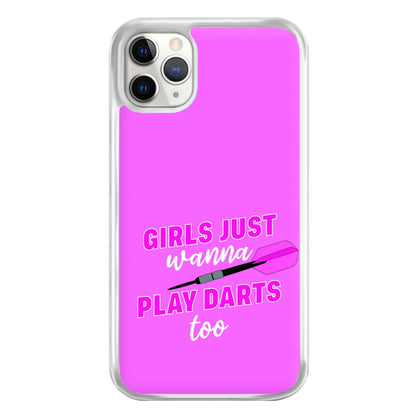 Girls Just Wanna Play Darts Too Phone Case