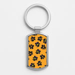 Mouse Ghosts Pattern Silver Metal Keyring