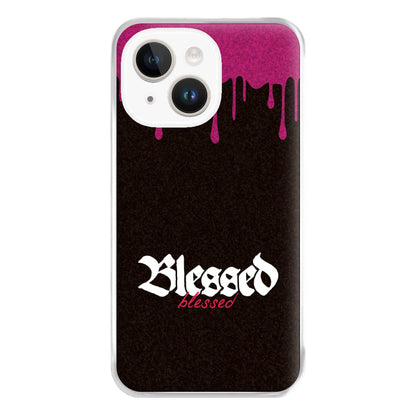 Glitter Blessed iPhone 14 Plus Case