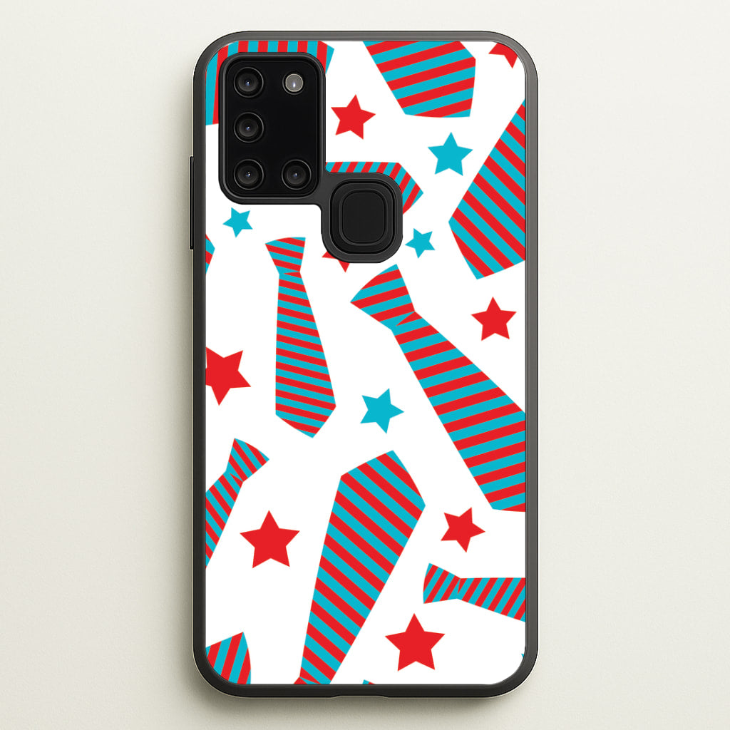 Tie And Stars Pattern Galaxy A21s Case