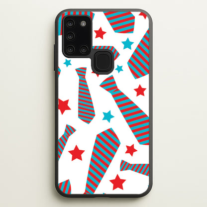 Tie And Stars Pattern Galaxy A21s Case