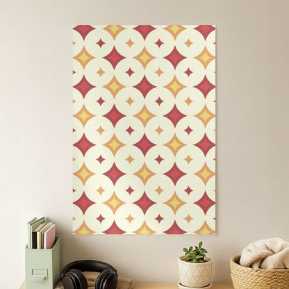 Geometric Christmas Stars Pattern Poster