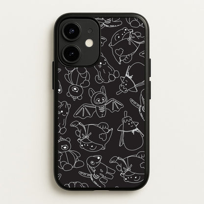 Halloween Plushies Pattern II - Halloween iPhone 12 / 12 Pro Case