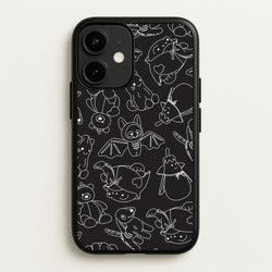 Halloween Plushies Pattern II - Halloween iPhone 12 Mini Case