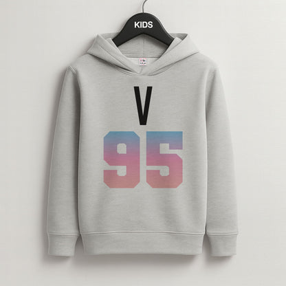 V 95 Grey Kids Hoodie