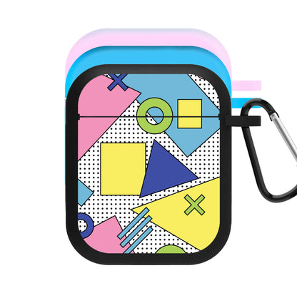 Geometric Abstract Shapes Pattern AirPods Case