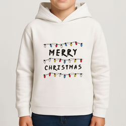Merry Christmas String Lights Boys Hoodie