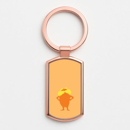 Orange Tree Creature Rose Gold Keyring