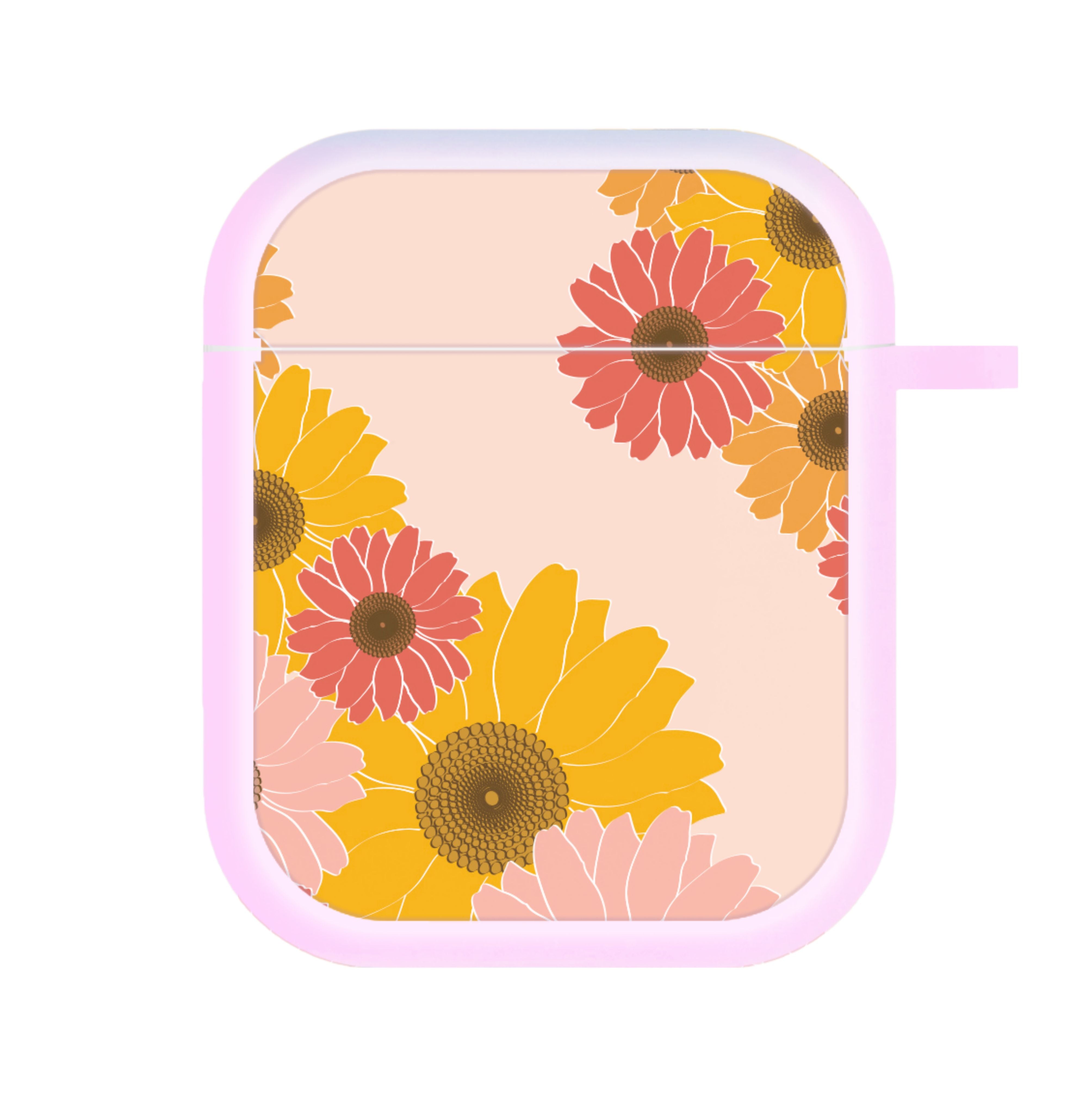 Sunflower Floral Pattern AirPods Case