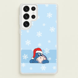 Cartoon Donkey Snowflakes Galaxy S22 Ultra Case