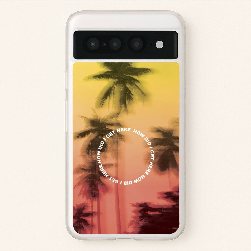 Palm Trees Circle Google Pixel 7 Pro Case