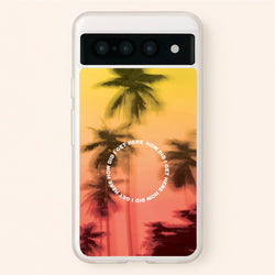 Palm Trees Circle Google Pixel 7 Pro Case