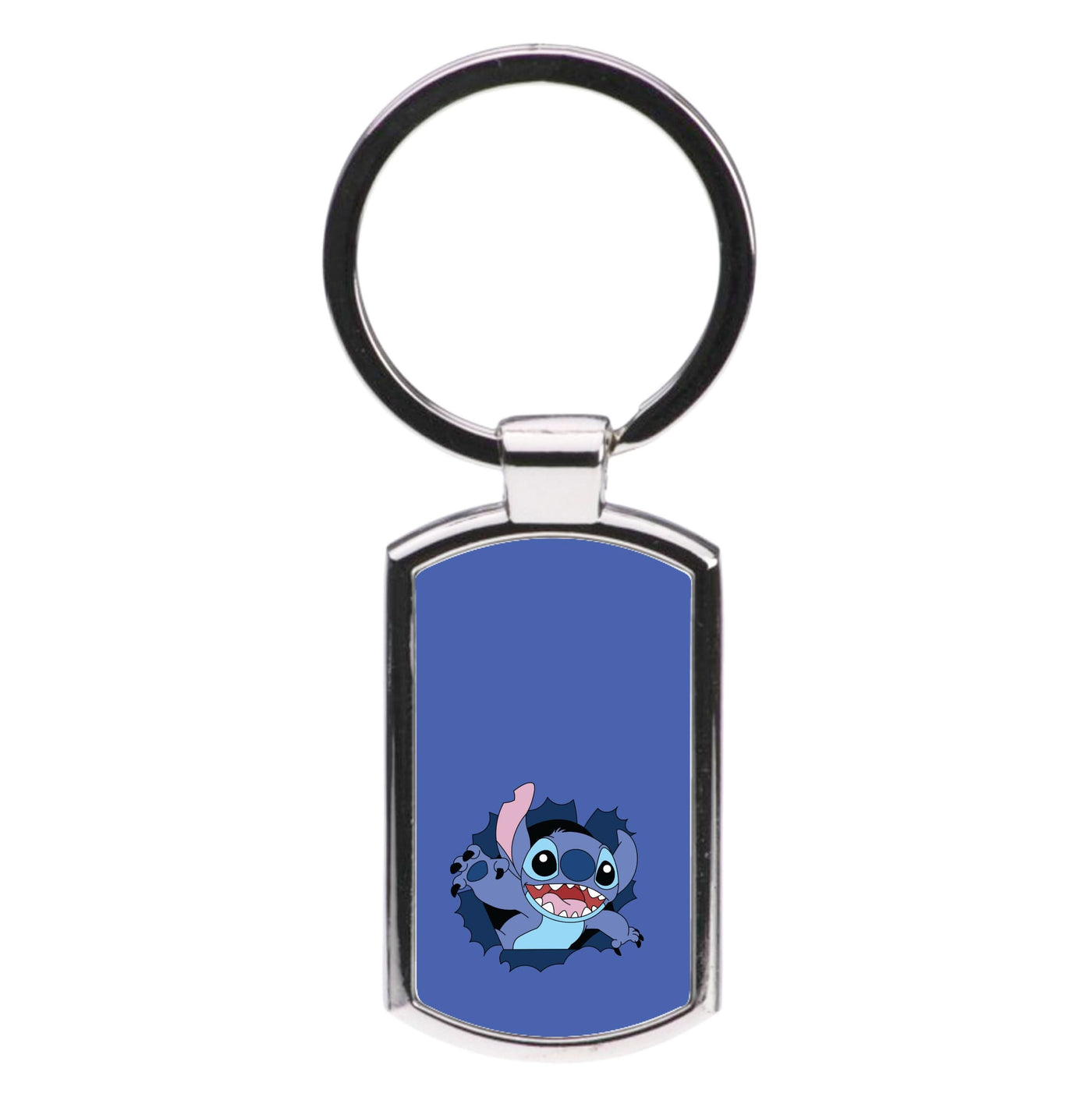 Torn Blue Alien Luxury Keyring