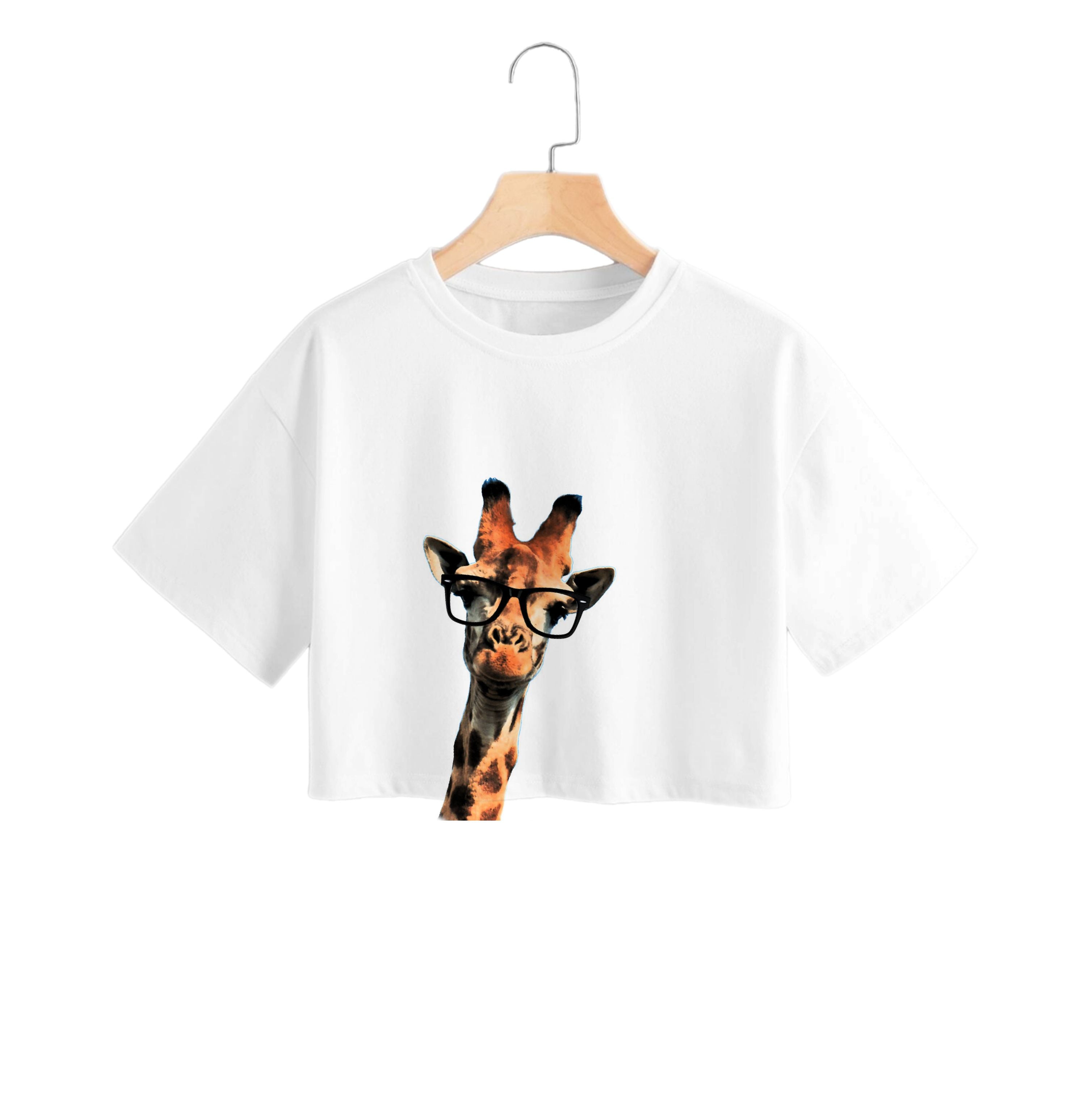 Hipster Giraffe Tumblr Crop Top