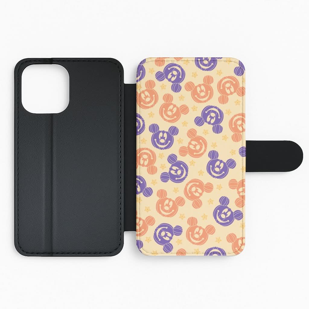 Pumkin Mouse And Stars Pattern Flip Phone Case