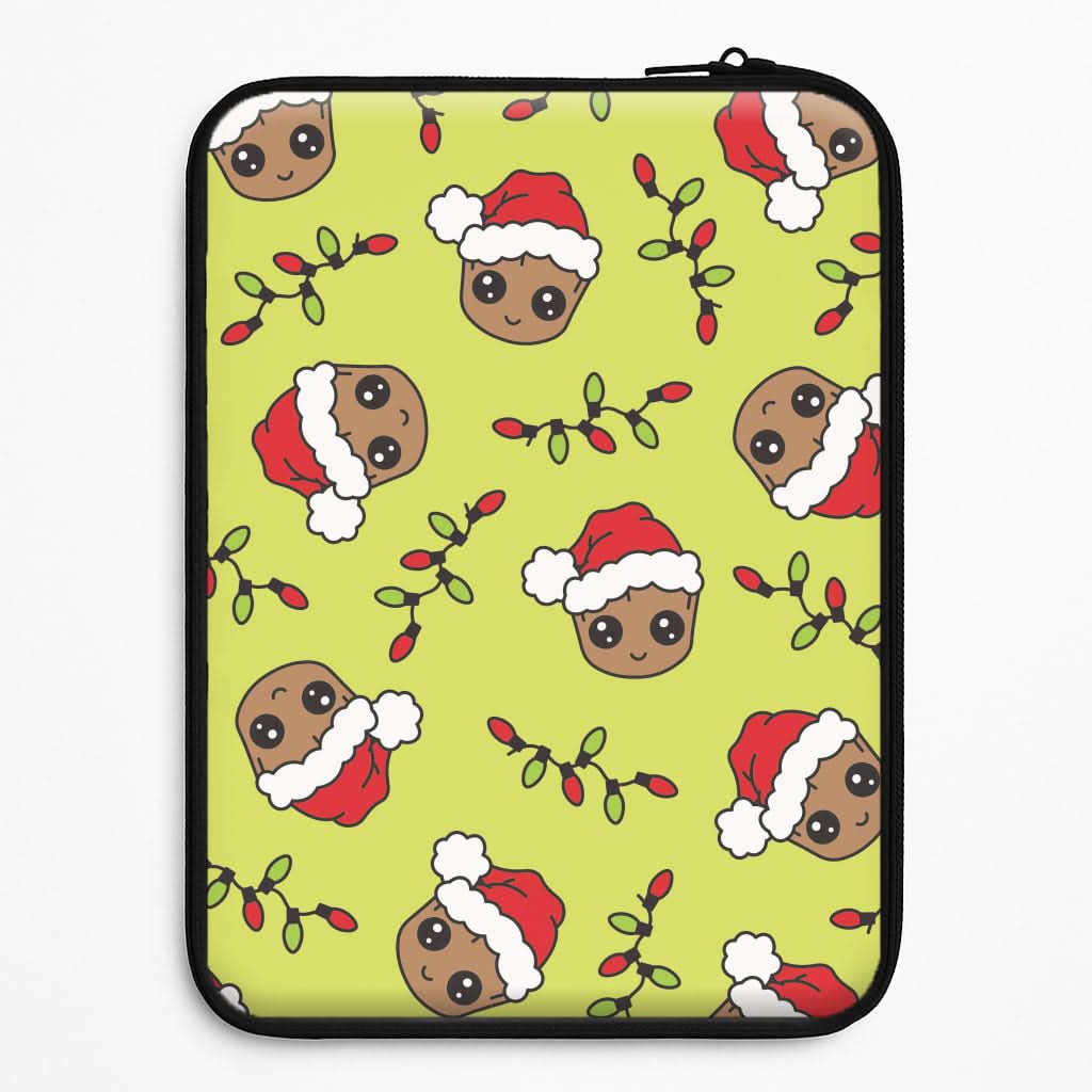 Christmas Tree Hero Pattern Laptop Sleeve