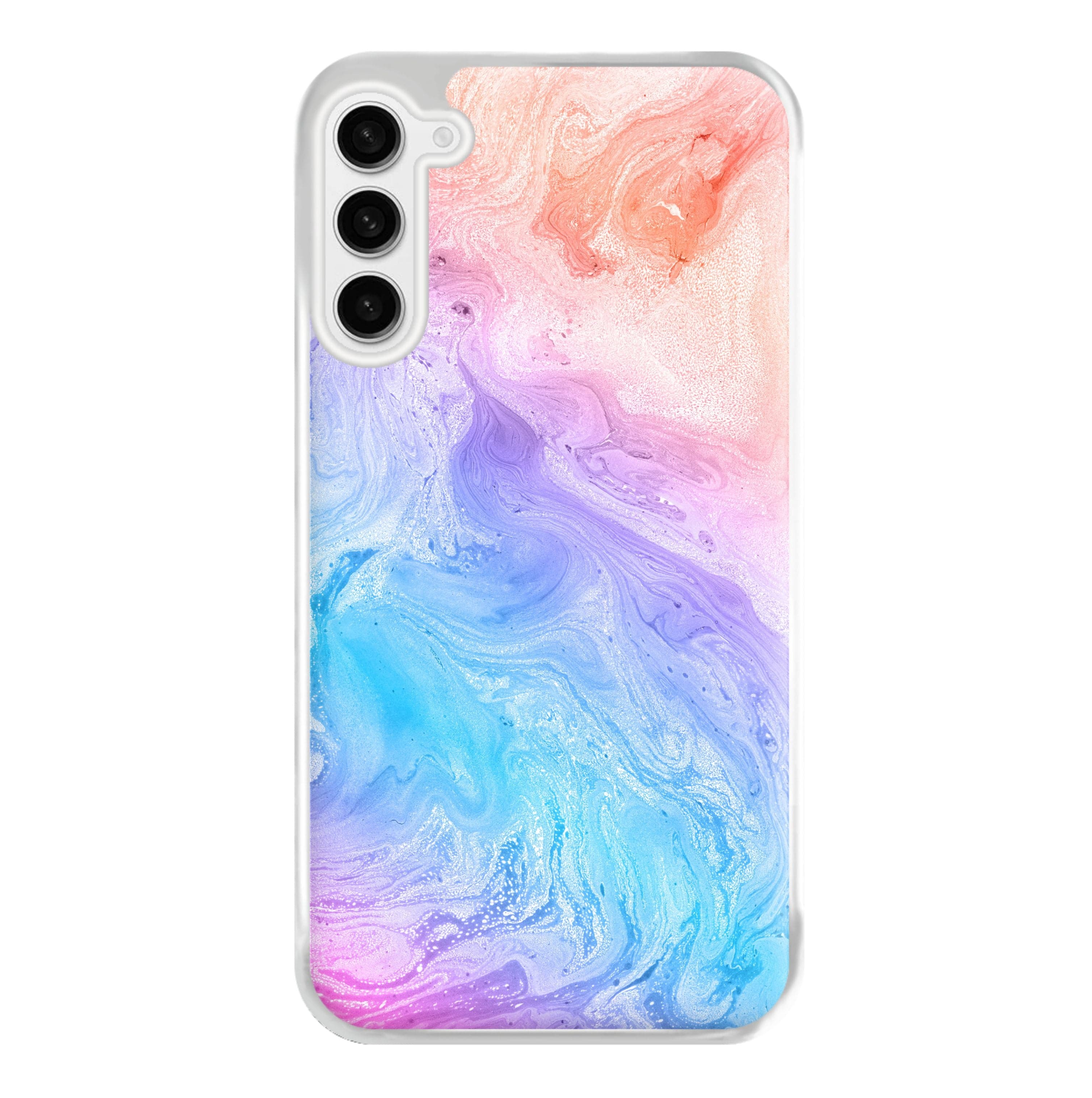 Blue and Peach Marble Phone Case