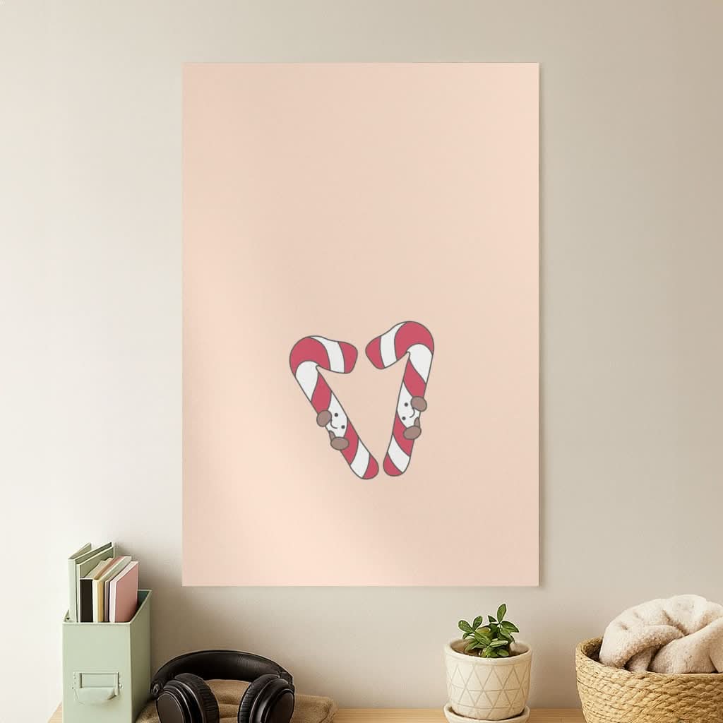 Christmas Candycane Plushies Poster