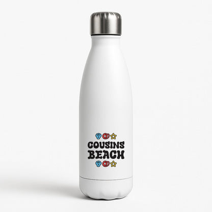 Cartoon Cousins Beach White Water Bottle