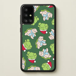 Grumpy Christmas Plushies Pattern Galaxy A71 Case