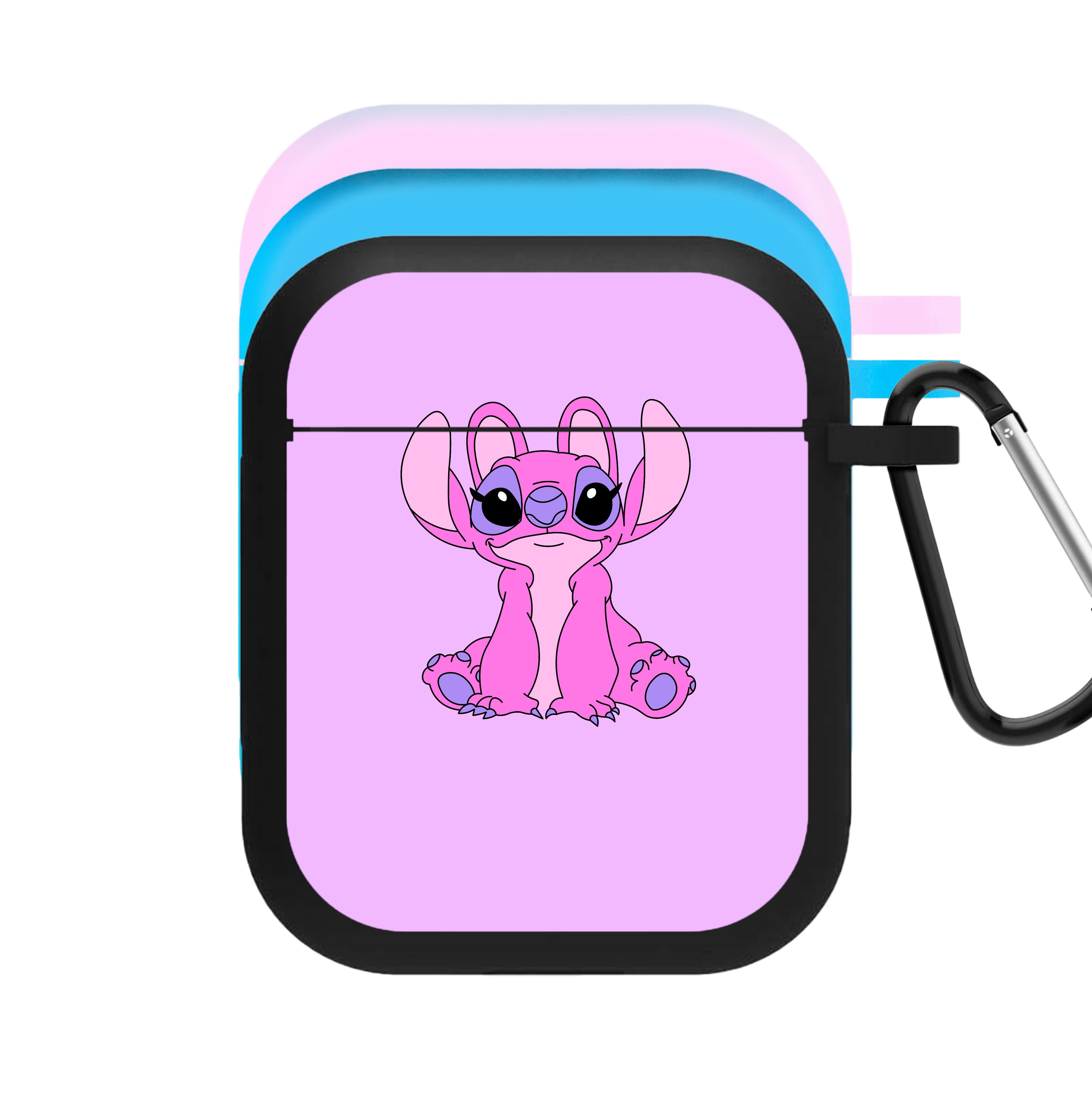 Sitting Down - Pink Alien AirPods Case