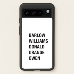 Take Band Members Names Google Pixel 8 Pro Case