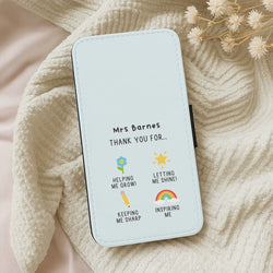 Thank You For Helping Me Leather Phone Case