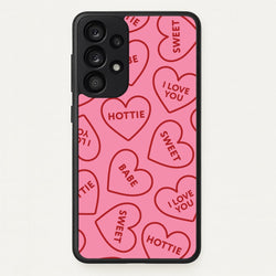 Quote Love Hearts Pattern Galaxy A33 Case