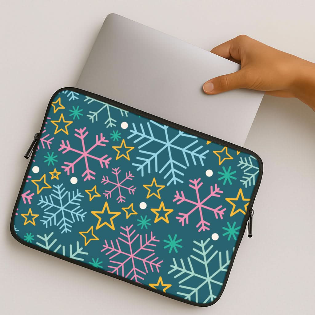 Colourful Christmas Symbols Pattern MacBook Cover
