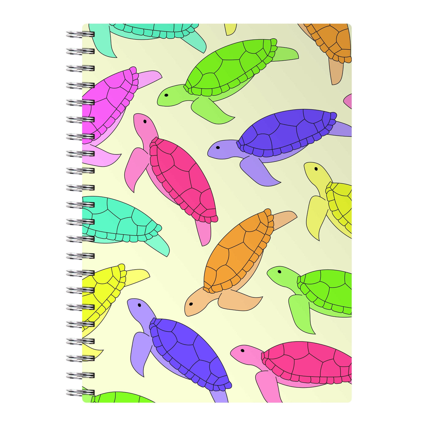Multi Coloured Turtle Pattern - Sealife Notebook