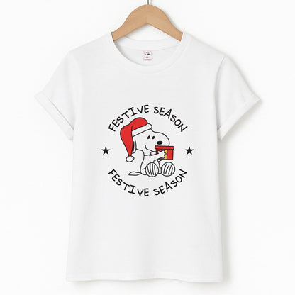 Cartoon Beagle Festive Season Unisex T-Shirt