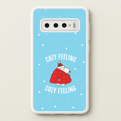 Cozy Feeling Cartoon Beagle Puffer Jacket Galaxy S10 Case