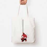 Gray Hanging Spider Hero Tote Bag 1