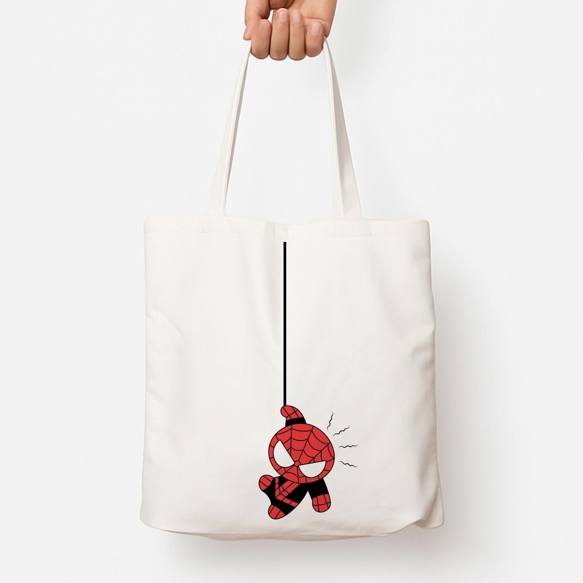 Gray Hanging Spider Hero Tote Bag